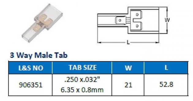 3 Way Male Tab 1