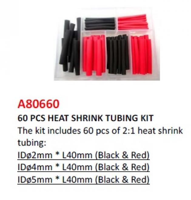 60 Pcs Heat Shrink Tubing Kit 1