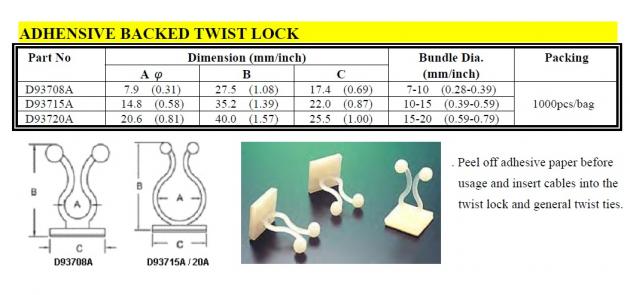 Adhensive Backed Twist Lock 1