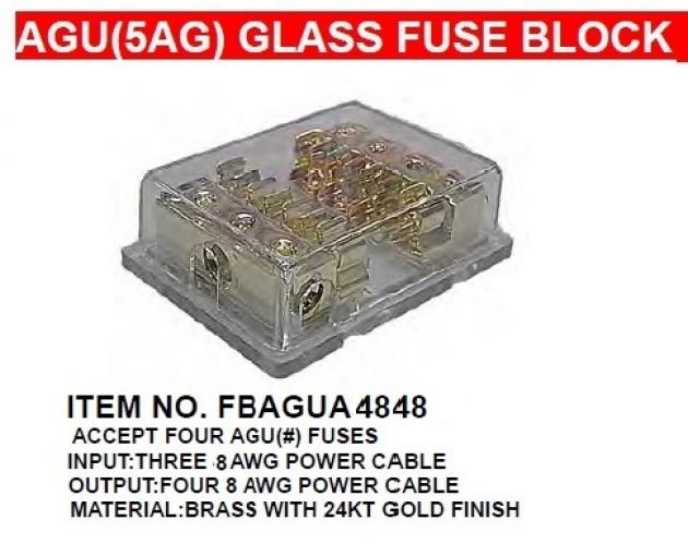 AGU (5AG) Glass Fuse Block 1