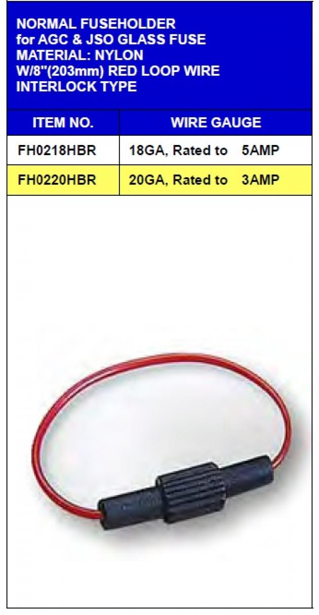 Regular Type Fuseholder for AGC&JSO Glass Fuse 1