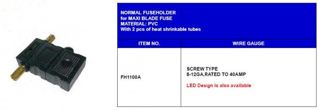 Regular Type Fuseholder for Maxi Blade Fuse 1