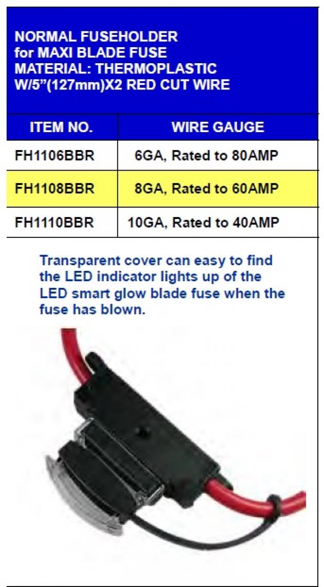 Regular Type Fuseholder for Maxi Blade Fuse 1