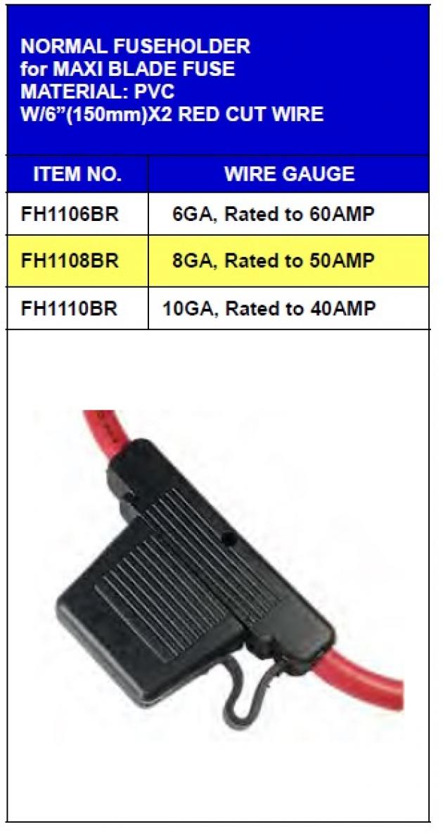 Regular Type Fuseholder for Maxi Blade Fuse 1