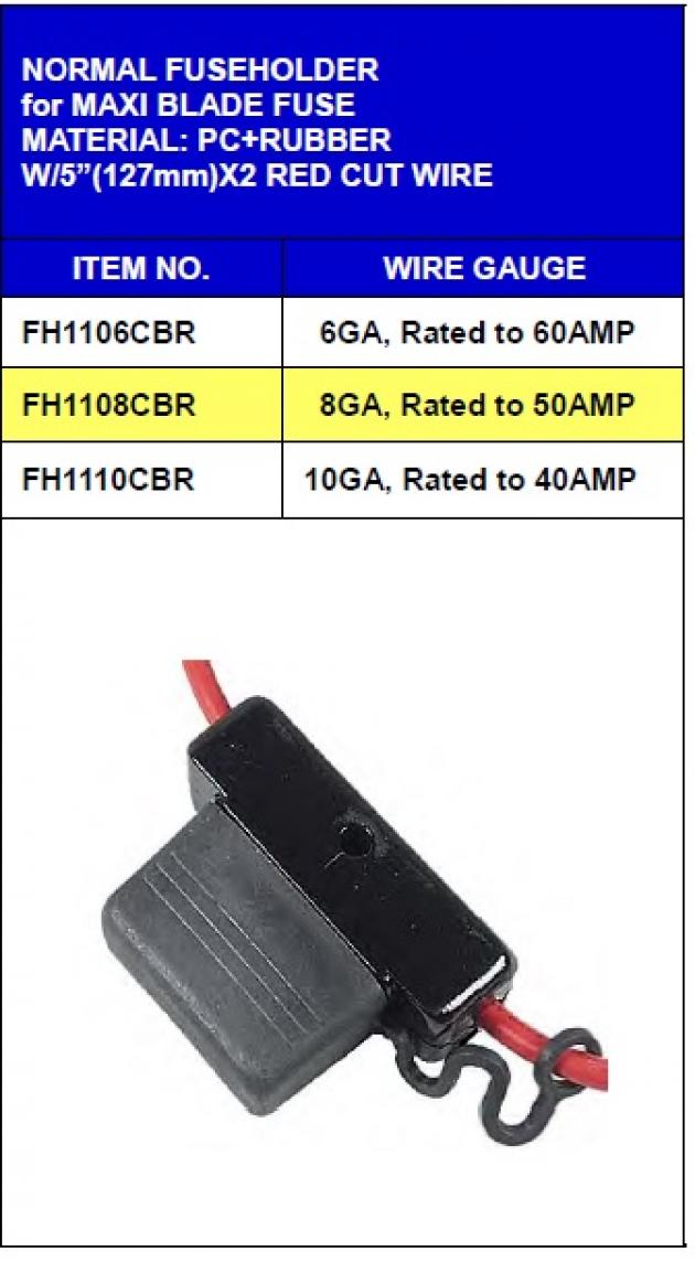 Regular Type Fuseholder for Maxi Blade Fuse 1