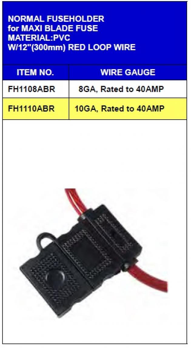 Regular Type Fuseholder for Maxi Blade Fuse 1