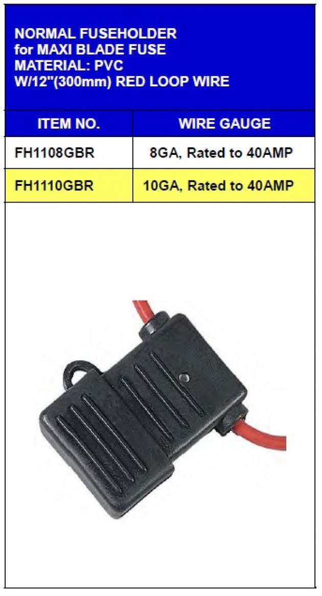 Regular Type Fuseholder for Maxi Blade Fuse 1