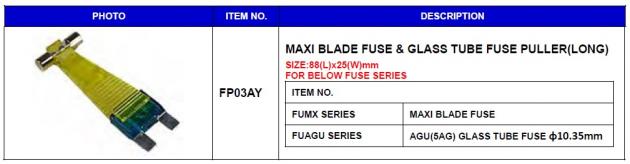 Maxi Blade Fuse & Glass Tube Fuse Puller (Long) 1