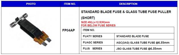 Standard Blade Fuse & Glass Tube Fuse Puller (Short) 1
