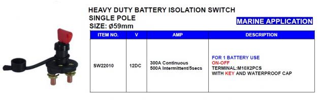 Heavy Duty Battery Isolation Switch 1