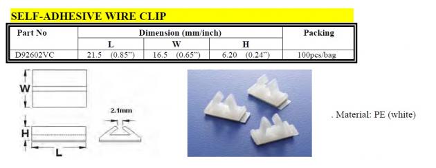 Self-Adhesive wire clip 1