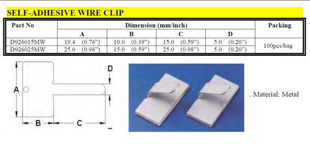 Self-Adhesive wire clip 1