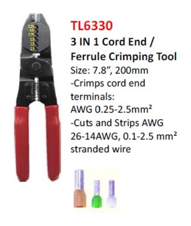 3 in 1 Cord End/ Ferrule Crimping Tool 1