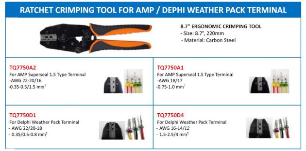Ratchet Crimping Tool For AMP/ Dephi Weather Pack Terminal 1