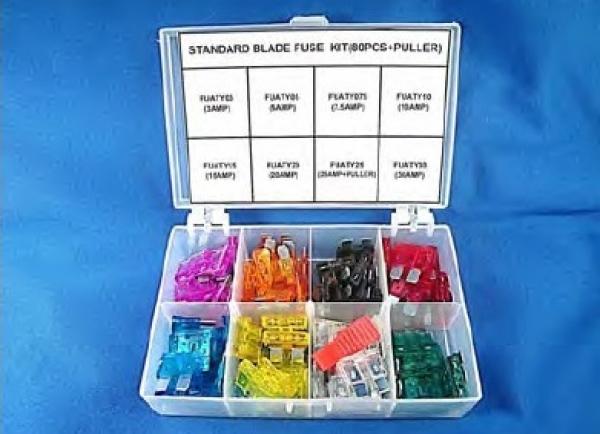 80pcs Standard Blade Fuse + Puller