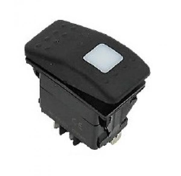 White Lens Illuminating Rocker Switch (Marine Application)