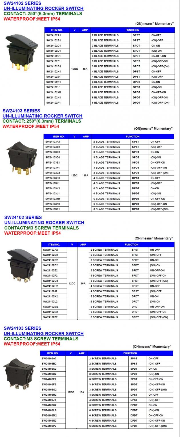 Un-Illuminating Rocker Switches 1